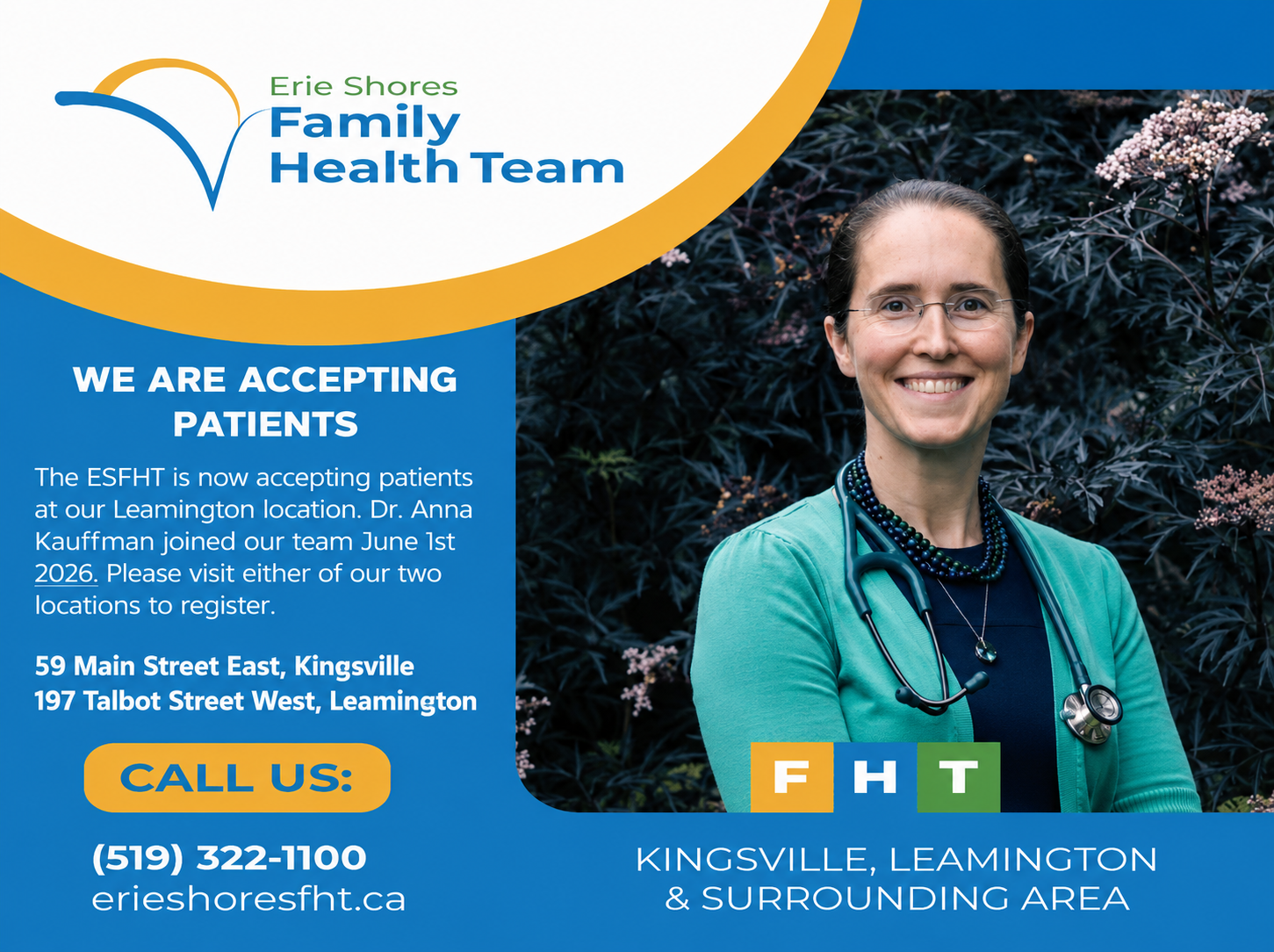 ESFHT IS NOW ACCEPTING PATIENTS